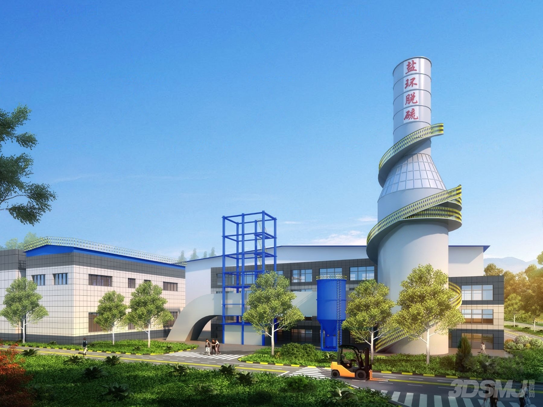 現(xiàn)代鋼鐵工廠建筑外觀的3D模型設(shè)計(jì)——探索模匠網(wǎng)的高效創(chuàng)新之道